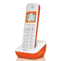 Gigaset(原西门子)电话机A190数字无绳电话机办公固定电话家用无线固话座机子母机电话 一拖一 一键免打扰 鲜果橙