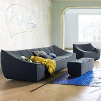 小乡村 北欧宜家风格小户型布艺沙发客厅单人双人三人位脚踏时尚日式休闲布艺沙发组合可拆洗