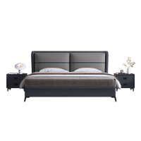 徘徊生活 极简轻奢皮床简约现代1.5m1.8米主卧双人床小户型储物床