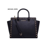 迈克·科尔斯(MICHAEL KORS)selma系列牛皮铆钉单肩斜挎包女包 30T3GSMS3L