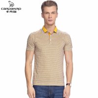 cardanro/卡丹路新品款男士T恤纯棉短袖反领T恤休闲时尚简约男装
