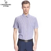 cardanro/卡丹路新品款男士衬衫格子短袖正装衬衫时尚简约男装办公装