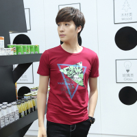 香港骆驼男装2017春夏季新款T恤男短袖棉质柔软吸汗倒三角时尚打底衫透气圆领学生衫