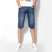香港骆驼男装2017春秋季新款牛仔裤男修身韩版商务休闲短裤修身透气帅气五分裤DM1328