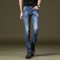 香港骆驼牛仔裤男长裤休闲裤男薄款 2017年春夏新款小脚裤青年裤子弹力韩版修身DM6893