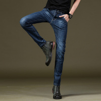 香港骆驼牛仔裤男长裤休闲裤男 2017年春夏新款新款小脚裤青年裤子弹力韩版修身DM1801