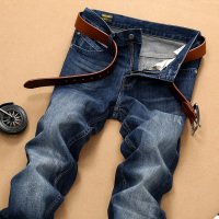 香港骆驼男装春季牛仔裤男做旧猫须韩版修身显瘦休闲长裤青年学生男裤子棉质柔软四季MJ920