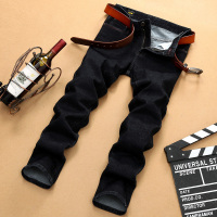 香港骆驼男装2017春季新款柔软修身小脚裤韩版时尚青年弹力休闲牛仔裤MJ8687