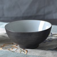 王大厨米饭碗 家用陶瓷碗 可微波炉餐具釉下彩碗单只装 碳黑色CC-11048