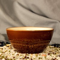 王大厨日韩式陶瓷面碗 6英寸家用大号米饭碗粥碗汤碗泡面碗沙拉碗棕色CC-11030