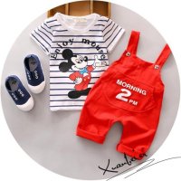 0-1-2-3岁男婴儿衣服夏天男宝宝夏装夏季连体背带裤套装潮装3-6个月