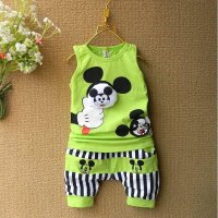 童装女宝宝夏装男童套装 婴幼儿衣服0-1-2-3岁夏季儿童背心套装