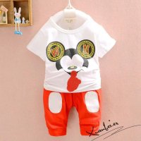 童装 2016夏季男童新款短袖套装0-1-2-3岁宝宝婴儿小孩衣服韩版潮