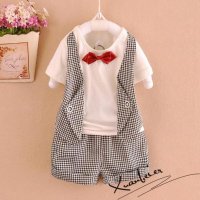 婴儿夏季夏装衣服宝宝纯棉短袖套装 男童女童儿童童装0-1-2-3-4岁