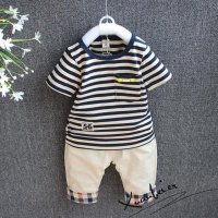 男宝宝夏装2016新款男童短袖套装婴儿童装外出衣服1-2-3-4岁夏季
