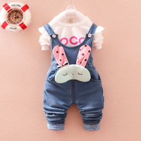 包包小象 2016新款童装3岁女童春秋装韩版0-1-2岁女宝宝衣服婴儿童长袖套装