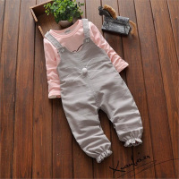 包包小象 1岁女宝宝夏装套装潮女童背带裤秋装0-3岁9个月6一周半2小孩衣服