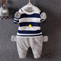 包包小象 2016新款0-1岁2-3岁男童装长袖套装宝宝6个月春秋装婴儿衣服秋季潮