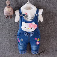 包包小象 女童春装新款韩版套装0-1-2-3岁一岁半婴儿童秋季女宝宝长袖背带裤潮