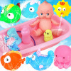 宝宝小黄鸭子洗澡玩具戏水喷水花洒玩水沙滩桶沙漏婴儿捏捏叫玩具