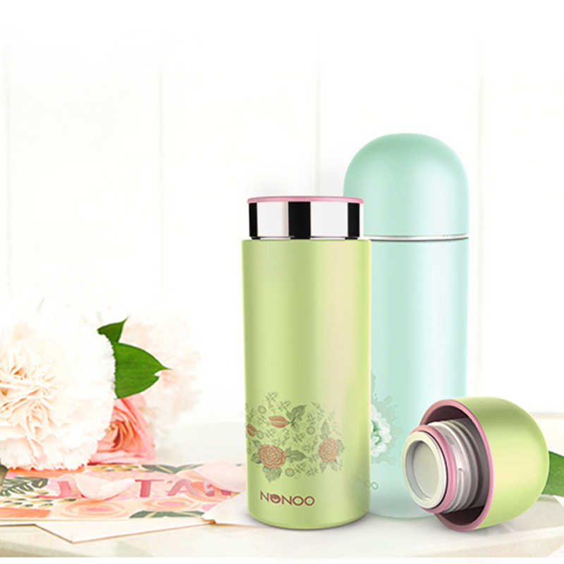 哈尔斯（HAERS） NONOO 260ml 花语系列 山茶花 可爱随手保温杯