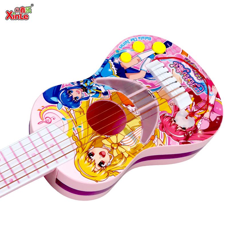 鑫乐儿童吉他宝宝玩具可弹奏仿真乐器巴拉拉卡通女孩吉它6岁礼物【巴拉拉小魔仙】图片