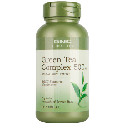 健安喜(GNC)茶多酚绿茶精华胶囊500mg 100粒/瓶装清咽利肺 抗烟毒膳食营养补充剂 美国进口