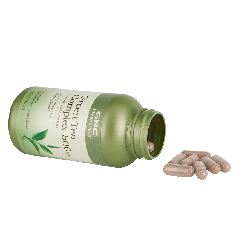 健安喜(GNC)茶多酚绿茶精华胶囊500mg 100粒/瓶装清咽利肺 抗烟毒膳食营养补充剂 美国进口