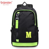 芭卡玛卡BAKMK 韩版男女学生潮流双肩书包 休闲时尚背包 大拉链旅行包登山包M字系列包