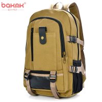 BAKMK芭卡玛卡 韩版时尚情侣双肩包男女同款帆布背包书包电脑包休闲运动包 819