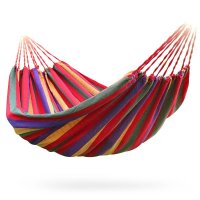 PaulOne 户外帆布加厚单人吊床 配绑绳收纳袋 野营室内休闲吊床 野餐餐垫DC02