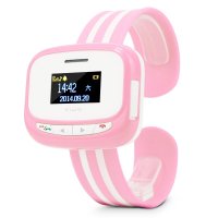 宝德龙PaulOne 安全防骚扰可监停 可定位 短信 闹钟炫彩时尚实用儿童手表手机VWO 可爱粉色