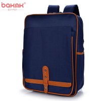 BAKMK芭卡玛卡 韩版男女款尼龙双肩包休闲时尚拼色背包学院风书包电脑包3440