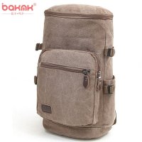 BAKMK芭卡玛卡 韩版男女款复古帆布包包大容量登山包双肩包背包时尚撞色手提包单肩包A36