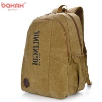 BAKMK芭卡玛卡 韩版复古帆布包包女款双肩包时尚休闲背包旅行包电脑包717