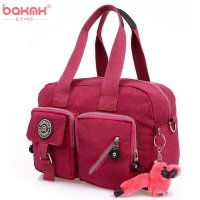 BAKMK芭卡玛卡 韩版时尚防水布包包时尚休闲女式手提包单肩包斜挎包女包917