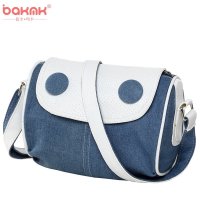 BAKMK芭卡玛卡 韩版休闲女士小包时尚撞色帆布包单肩包斜挎包-826