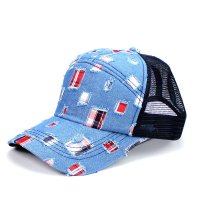 BAKMK芭卡玛卡 时尚做旧太阳网帽 帽子 透气棒球帽 潮帽-DG1233