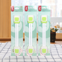 兔贝乐3盒装可调节安全锁抽屉锁婴儿童宝宝安全防护冰箱锁柜门锁 绿色