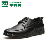 木林森英伦商务休闲鞋圆头真皮正装男皮鞋英伦男潮鞋Q854320
