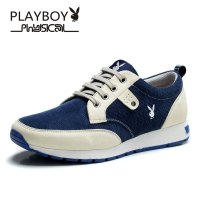 花花公子英伦运动休闲鞋低帮透气户外跑步鞋轻质拼色休闲鞋男CX37605