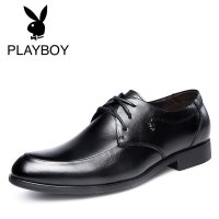 花花公子英伦商务休闲鞋简约真皮正装鞋男低帮系带透气潮鞋皮鞋153-323505