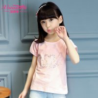 女童烫钻卡通T恤