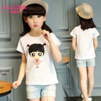 女童卡通短袖T恤