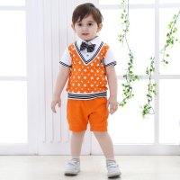 男童套装婴幼儿服装夏季童装绅士2件套品牌批发送领结新品