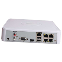 海康威视 DS-7104N-F1/4P 4路网络硬盘录像机 带POE供电网口 手机远程监控 4口POE供电