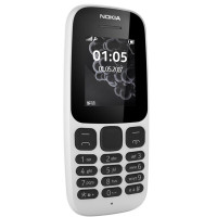 诺基亚(NOKIA) 105新款 白色 移动联通手机 备用机 老人机