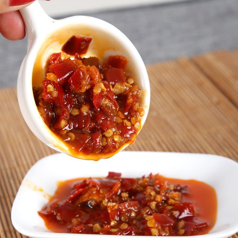 【中华特色】无为馆 洪波牌 鱼头剁椒128g*5（红）（青）烹饪炒菜拌饭拌面湘式风味调味辣椒酱 华东图片