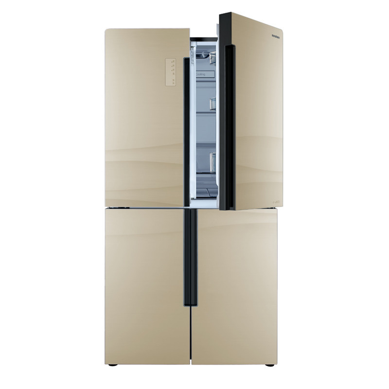 容声冰箱(Ronshen)BCD-551WKK1FPGA 十字多门 风冷无霜 智能变频 时尚玻璃面板 银河金