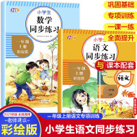 一年级上册同步训练全套2册 语文数学人教版看图写话每日一练小学生看拼音写词语专项训练一课一练课堂同步 [人教版]一年级上
